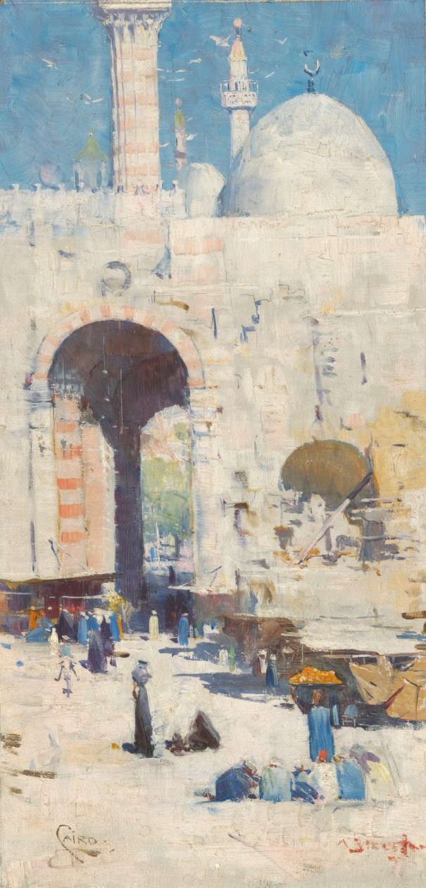 Rue du Caire (ou Mosquée, Sultan Hassan) - Arthur Streeton