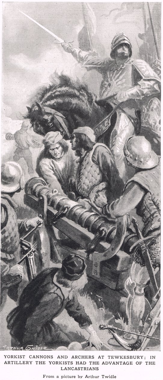 Canons et archers yorkistes à Tewkesbury - Arthur Twidle