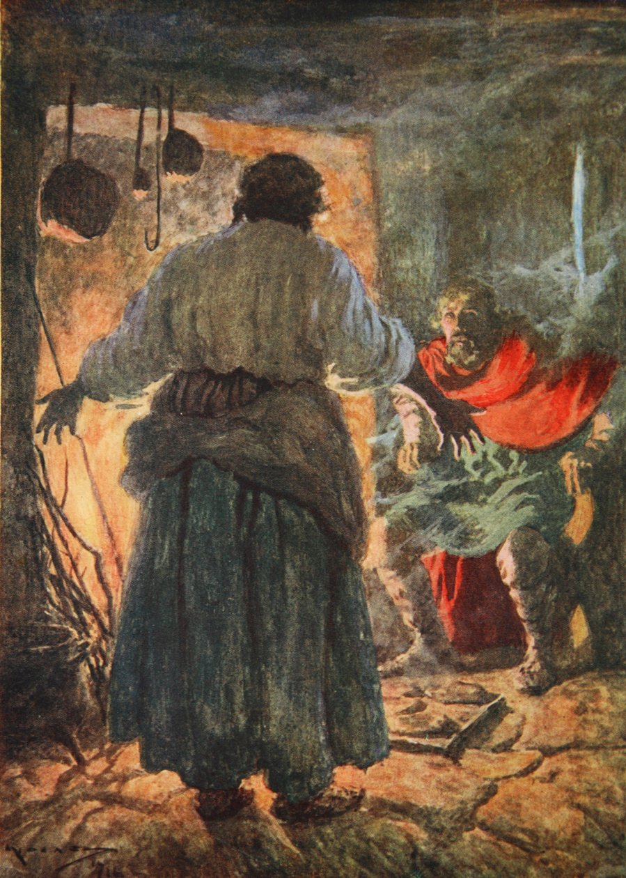 Alfred se faisant gronder pour avoir brûlé les gâteaux - Arthur C. (after) Michael