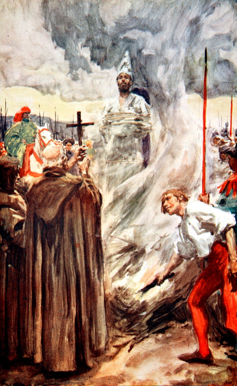 Le bûcher de John Huss, 6 juillet 1415 (1913) - Arthur C Michael