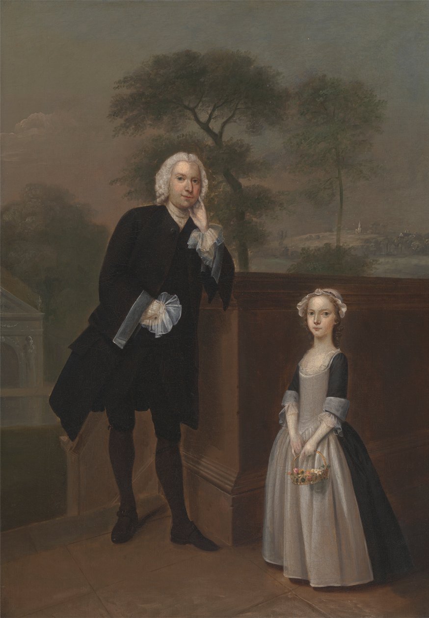 Un homme inconnu avec sa fille - Arthur Devis