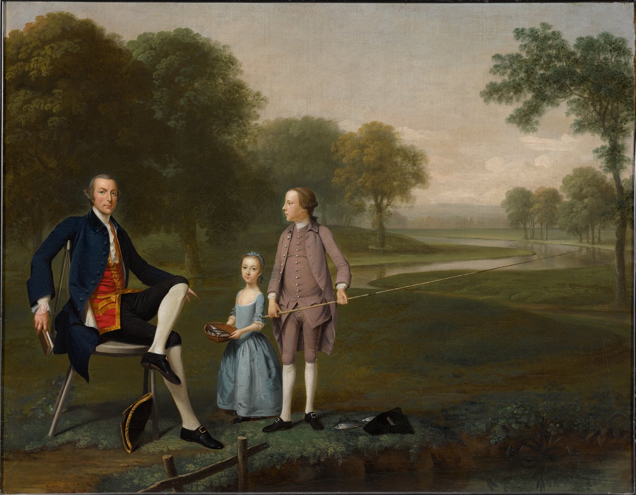 Richard Moreton, Esq. de Tackley avec son neveu et sa nièce John et Susanna Weyland - Arthur Devis