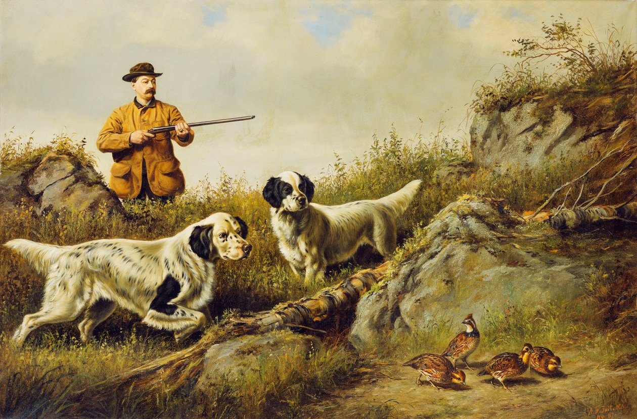 Amos F. Adams tirant sur Gus Bondher et son fils, Comte Bondher, 1887 - Arthur Fitzwilliam Tait