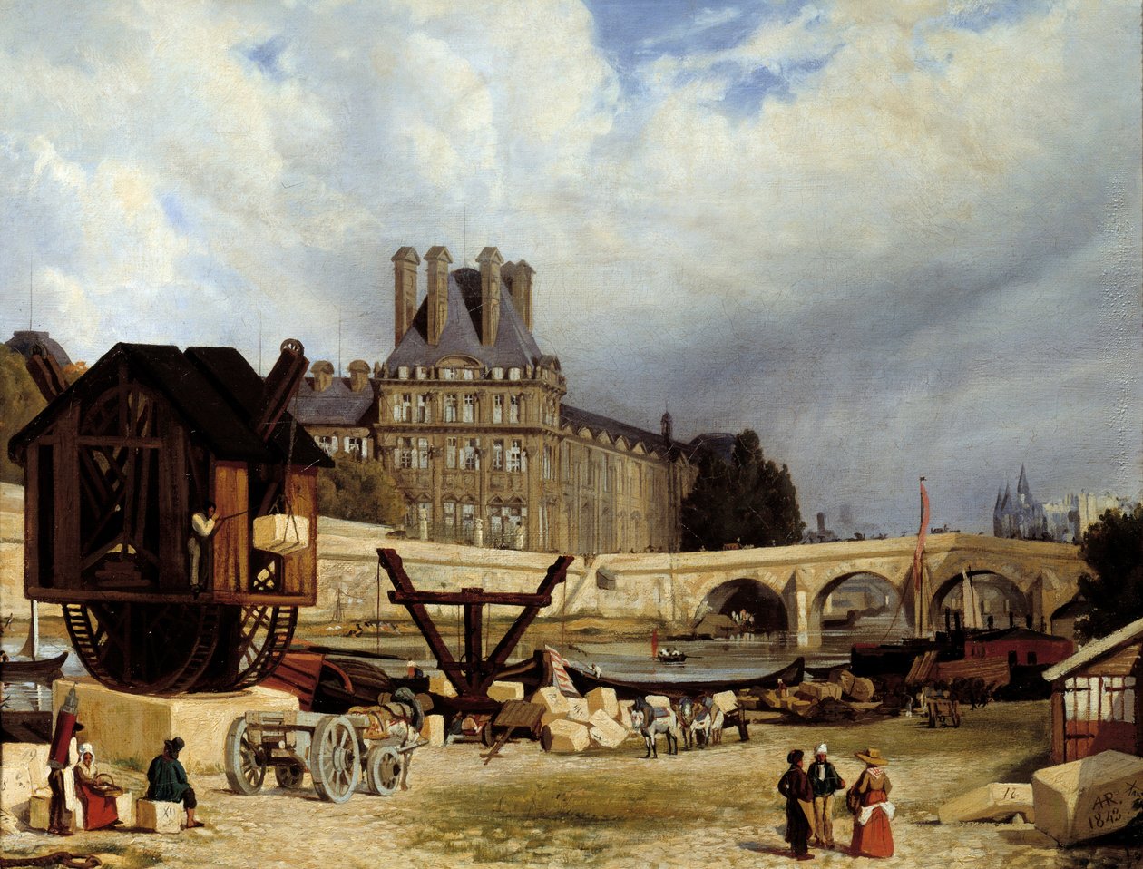 Les Tuileries et le Pont Royal - Arthur Henri Roberts