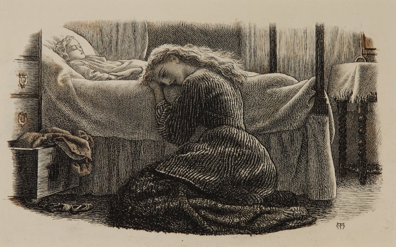 La mort du plus jeune enfant, vers 1865 - Arthur Hughes