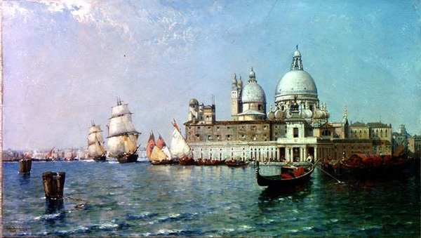 Venise : Marée haute - Arthur Joseph Meadows
