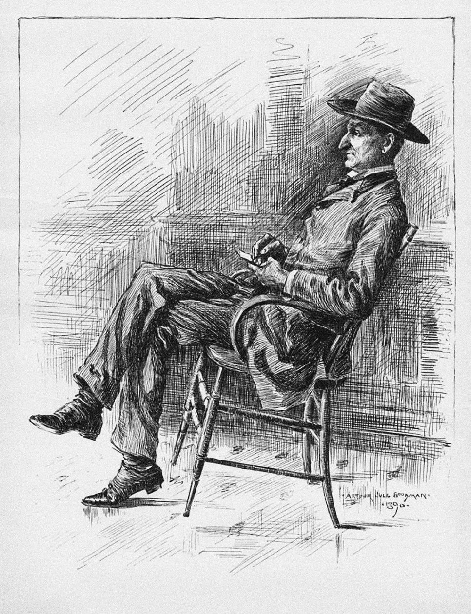 Portrait de Benjamin Peter Old Hutch Hutchinson, 1890 - Arthur Jule Goodman