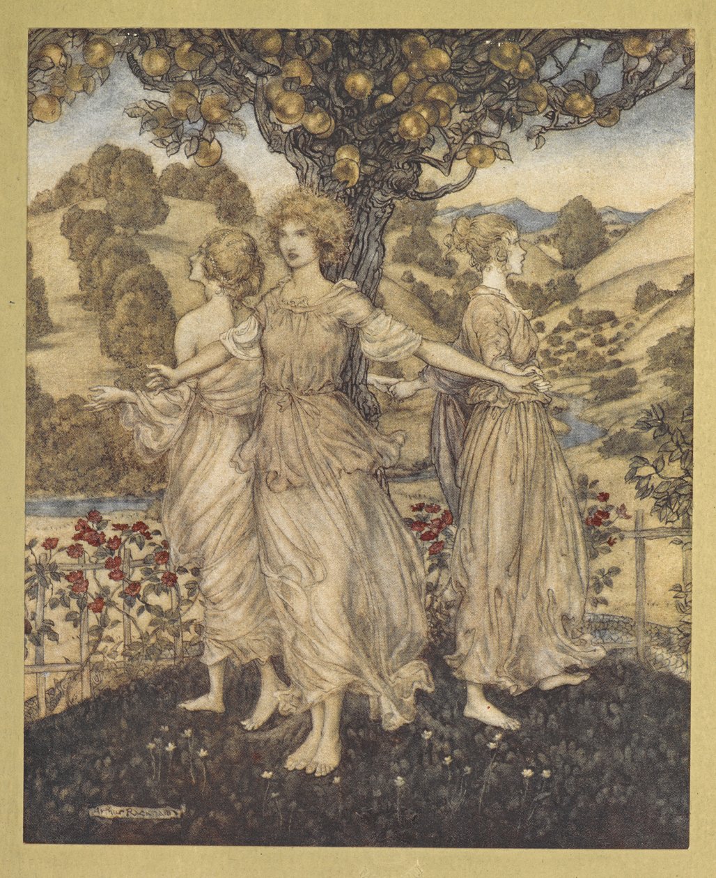Tout au milieu du beau jardin, d