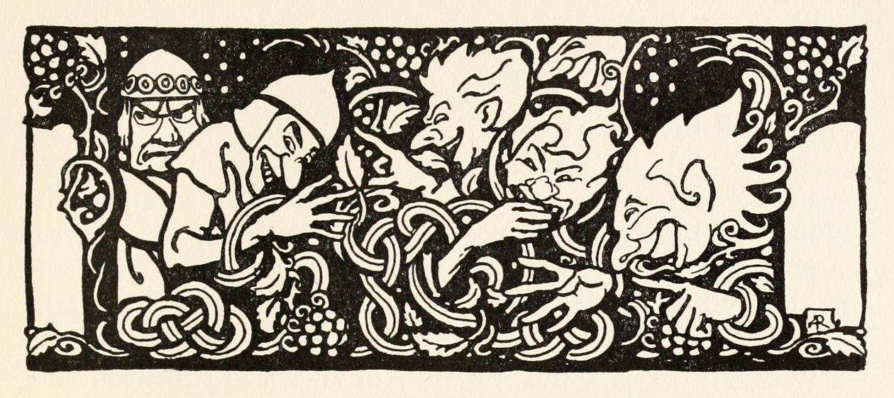 Becfola dans son char de La Cour de Becfola dans Contes de fées irlandais - Arthur Rackham