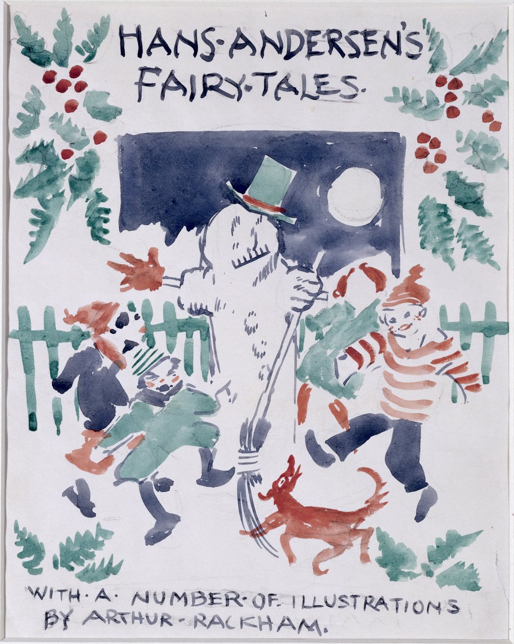 Croquis de couverture pour les contes de fées de Hans Andersen - Arthur Rackham