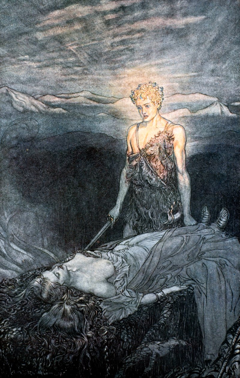 Illustration de Siegfried et le Crépuscule des dieux, 1924 - Arthur Rackham