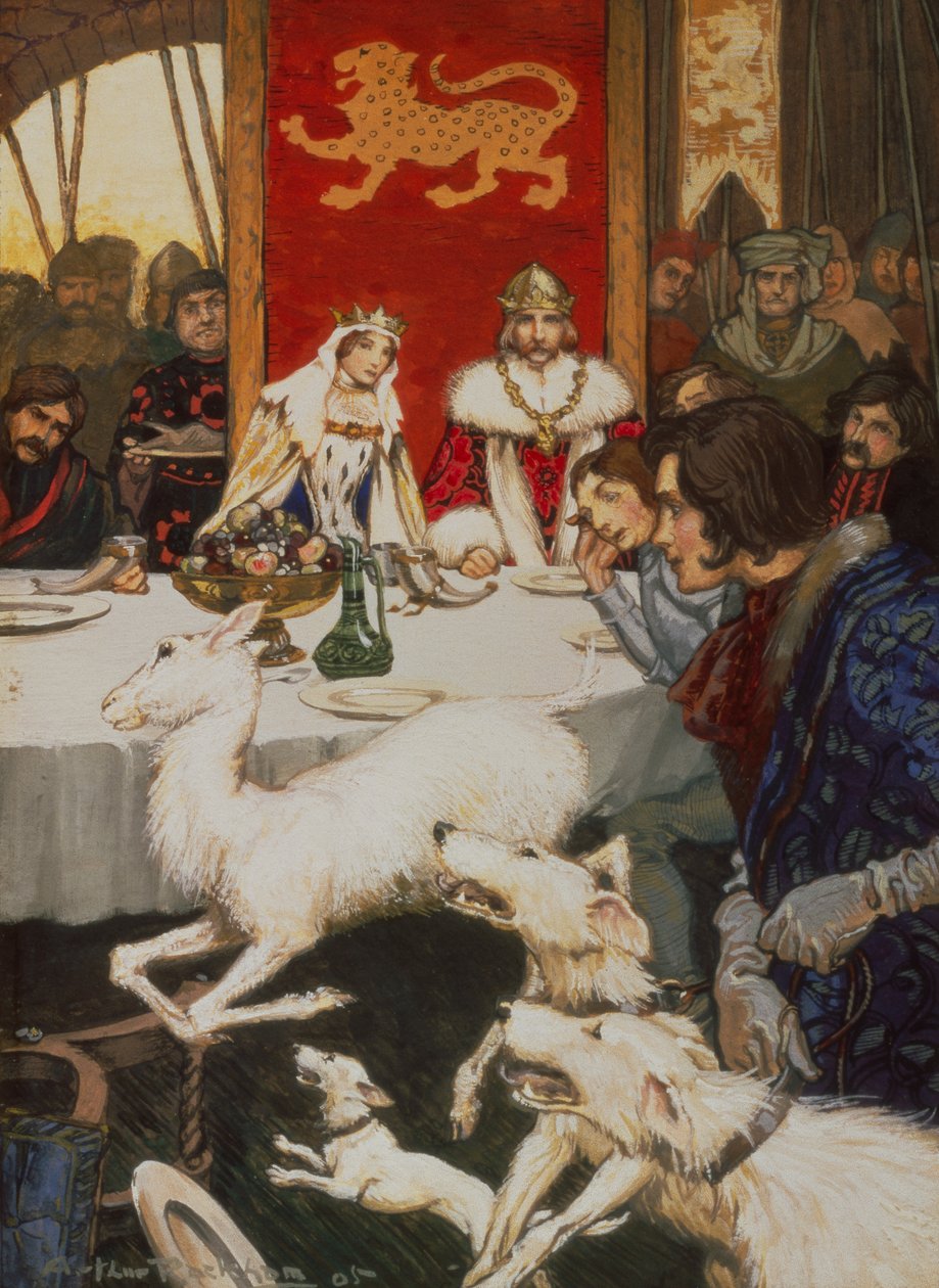Le festin de mariage du roi Arthur | Arthur Rackham