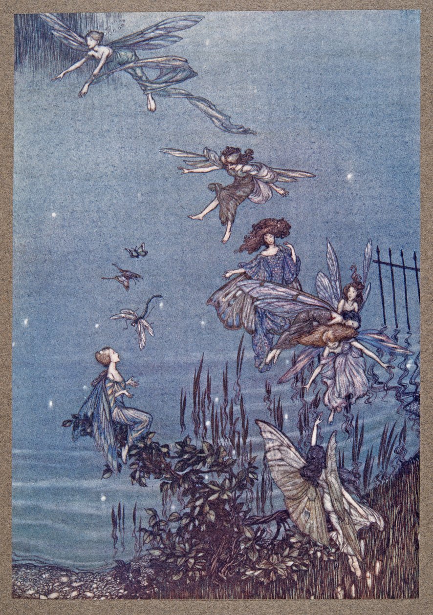 Les fées de la Serpentine, de Peter Pan dans les jardins de Kensington par J M Barrie, pub. 1906 - Arthur Rackham