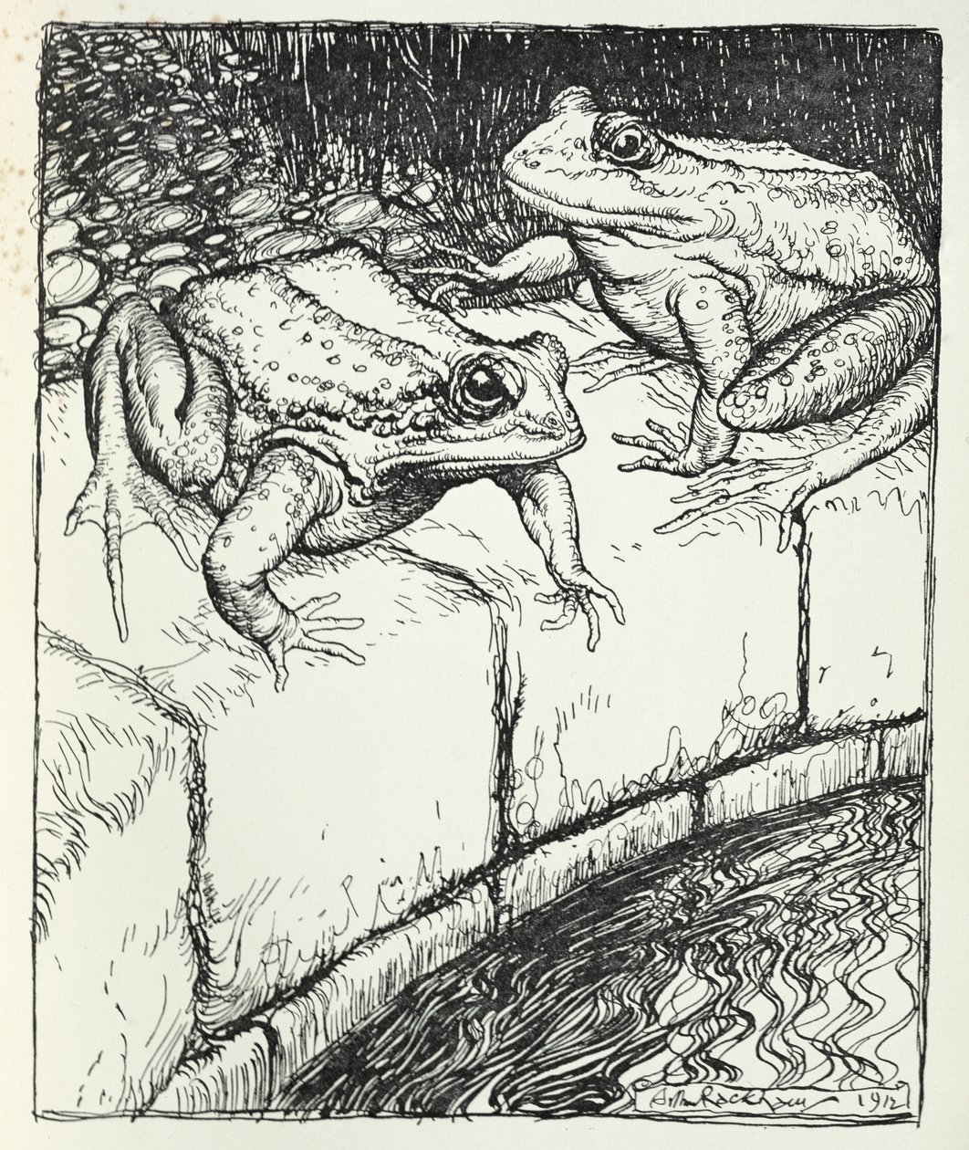 Les grenouilles et le puits, illustration de 