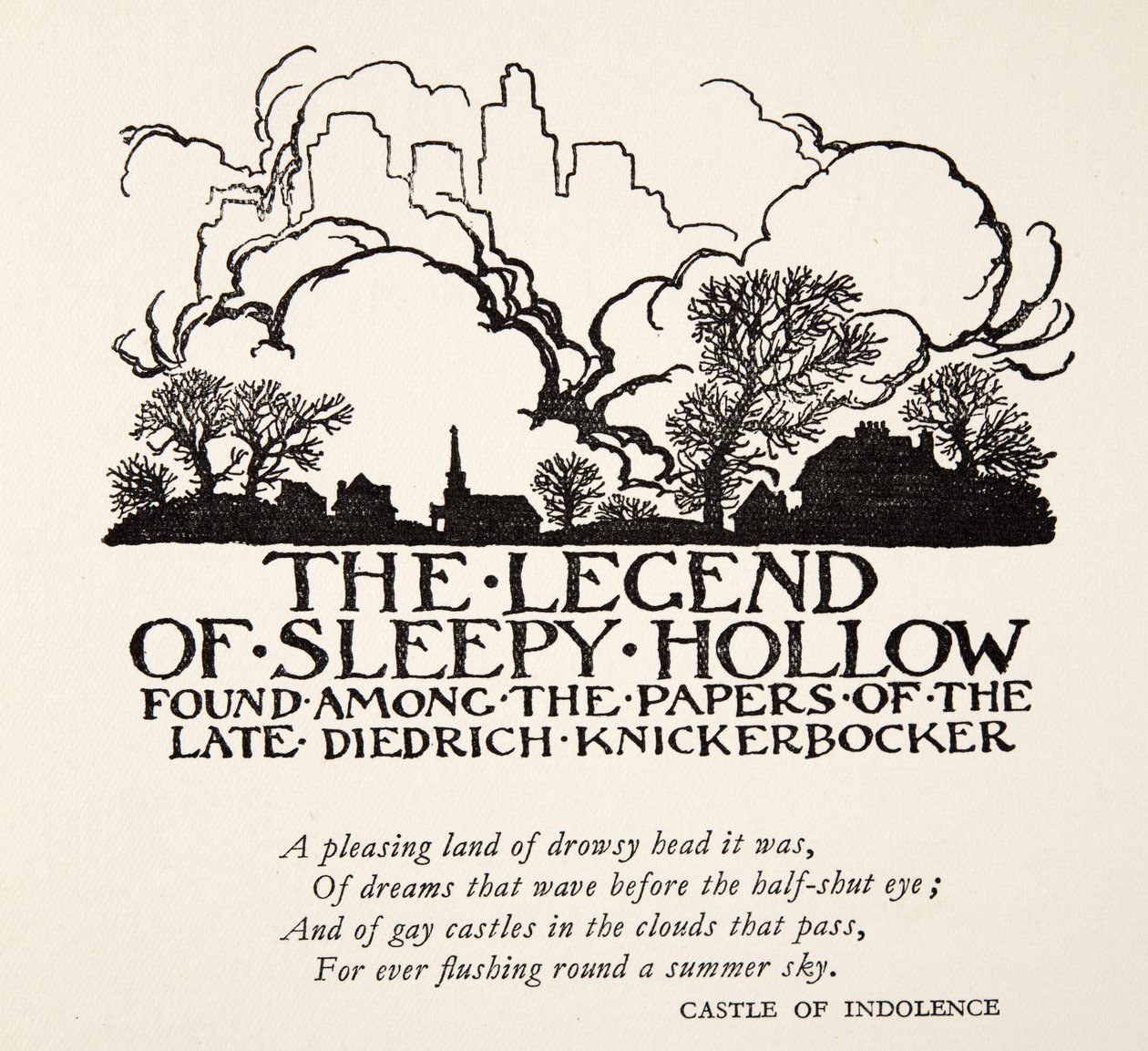 La Légende de Sleepy Hollow, de La Légende de Sleepy Hollow par Washington Irving (1783 - 1859), pub. 1928 - Arthur Rackham