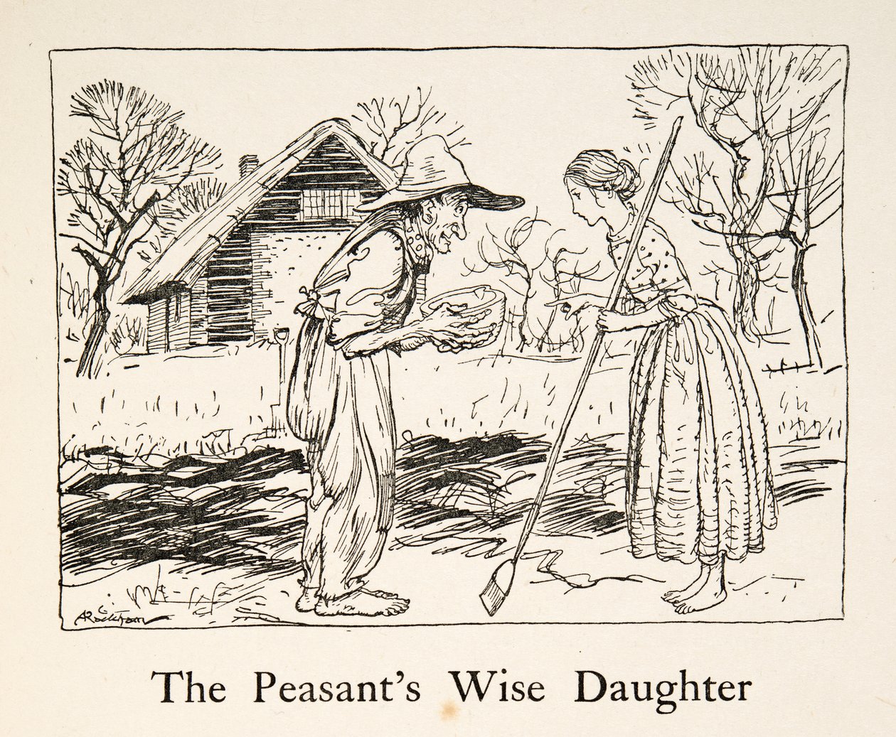 La fille sage du paysan, de Petit Frère & Petite Sœur et autres contes par les frères Grimm, pub.1917 (litho) - Arthur Rackham