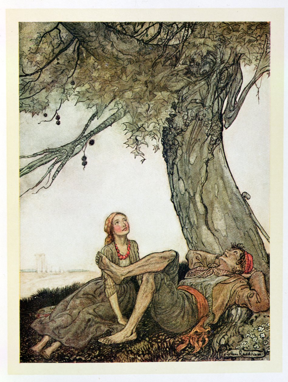 Les voyageurs et le platane, illustration de 