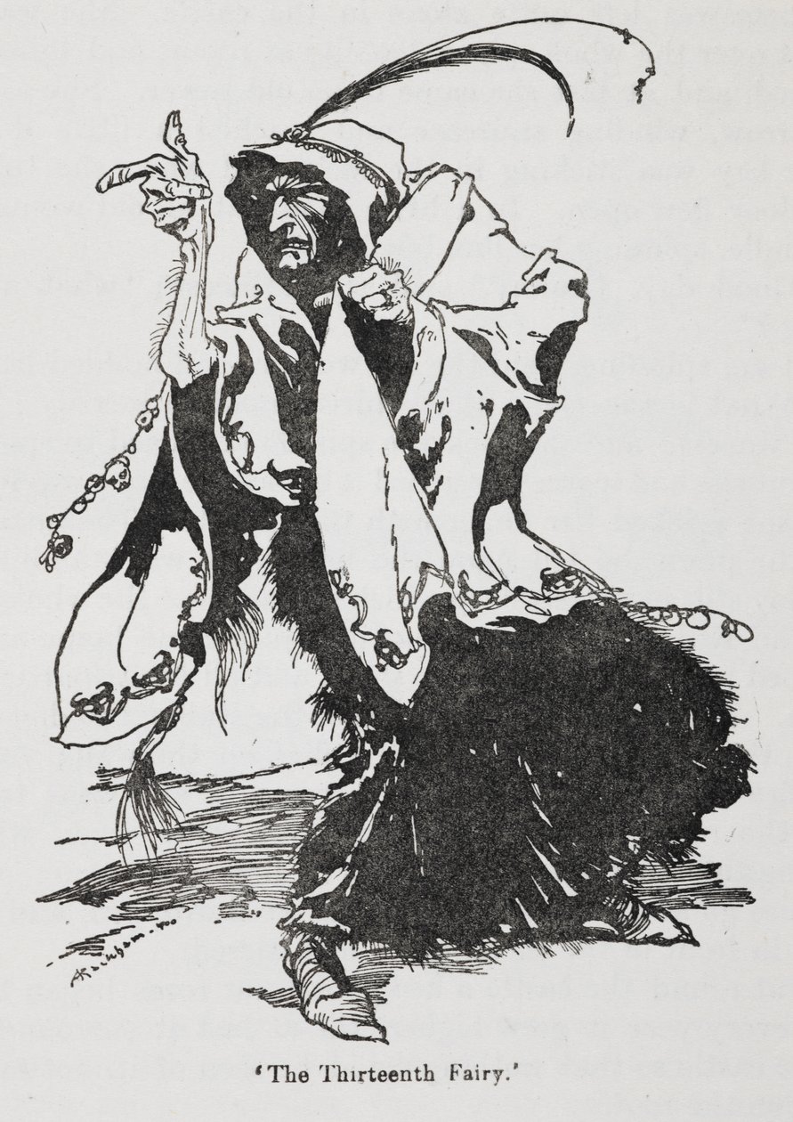 La treizième fée de La Belle au bois dormant - Arthur Rackham