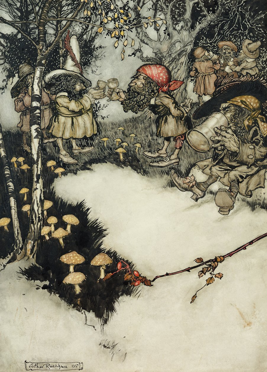 Ils buvaient leur liqueur en silence profond, 1905 - Arthur Rackham