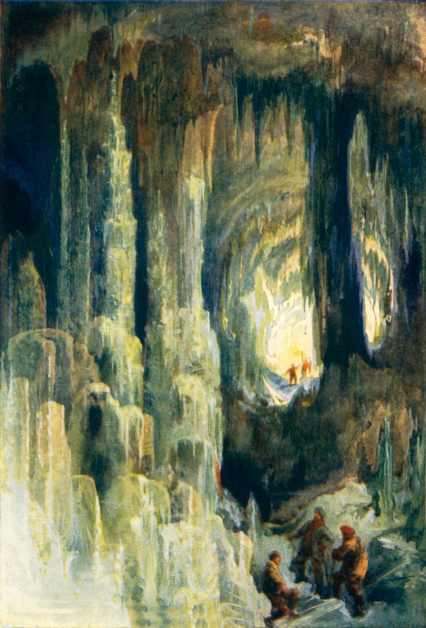 Paysage souterrain (lithographie couleur) - Arthur Twidle