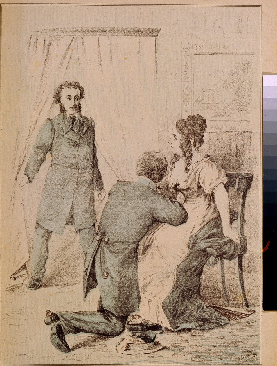 Alexandre Pouchkine (1799-1837) (litho) - Artist Unknown
