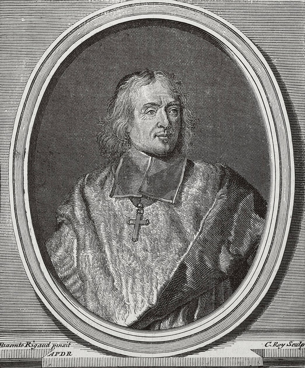 BOSSUET, Jacques-Bénigne (1627-1704). Théologien et évêque anglais. Portrait copié de l