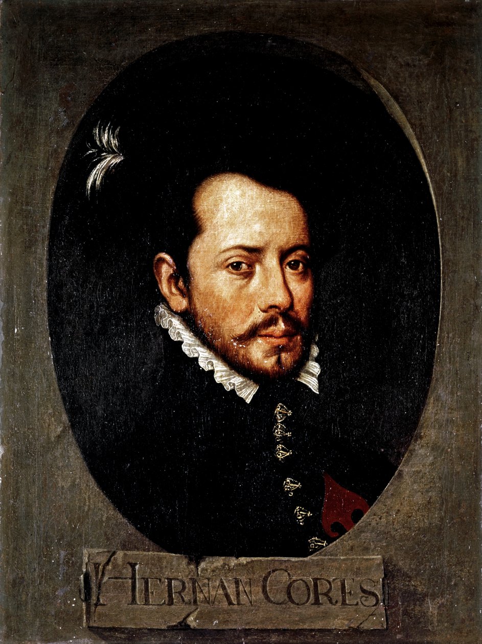 CORTES Hernan (1485-1547). Conquérant espagnol du Mexique - Artist Unknown