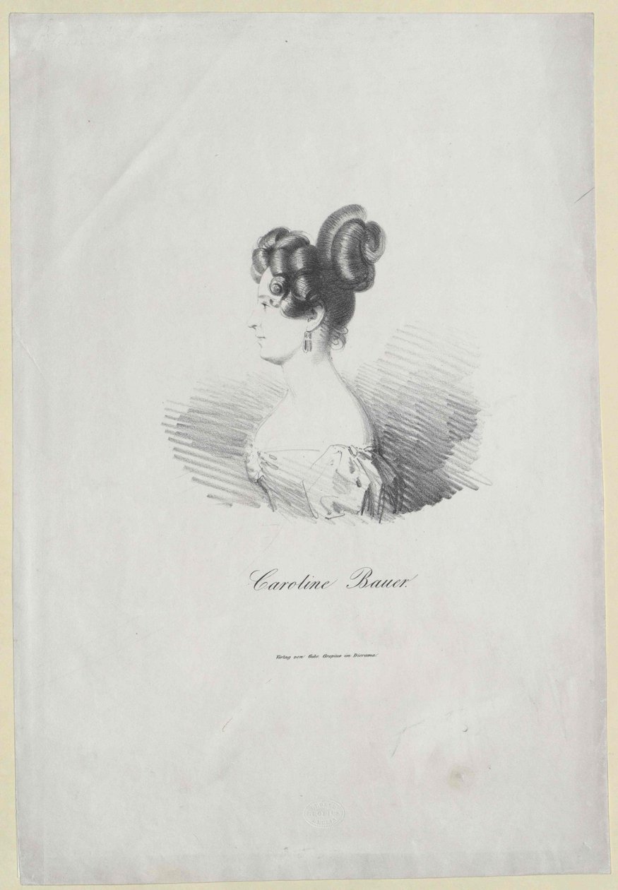 Caroline Bauer (print) - Artist Unknown