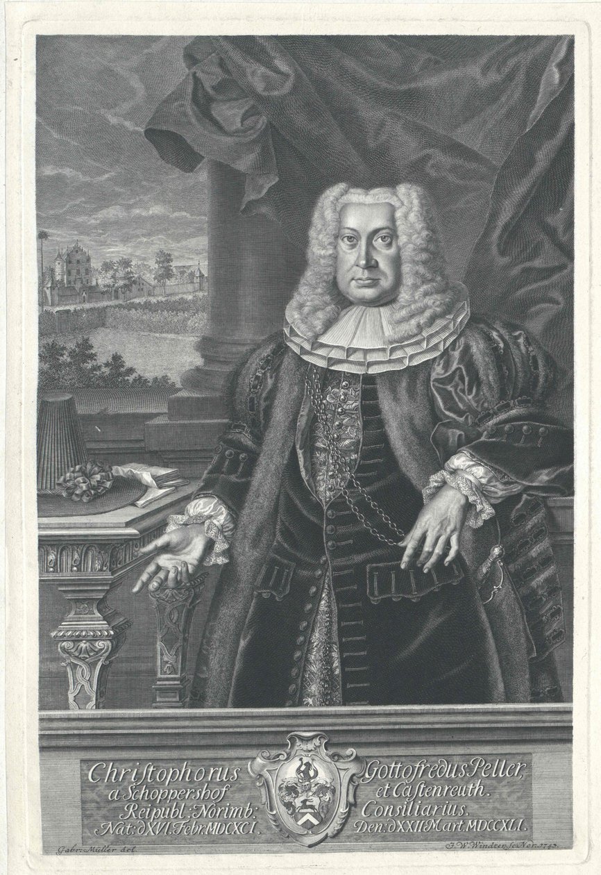 Christoph Godfrey Peller de Schoppershof à Kastenreuth - Artist Unknown