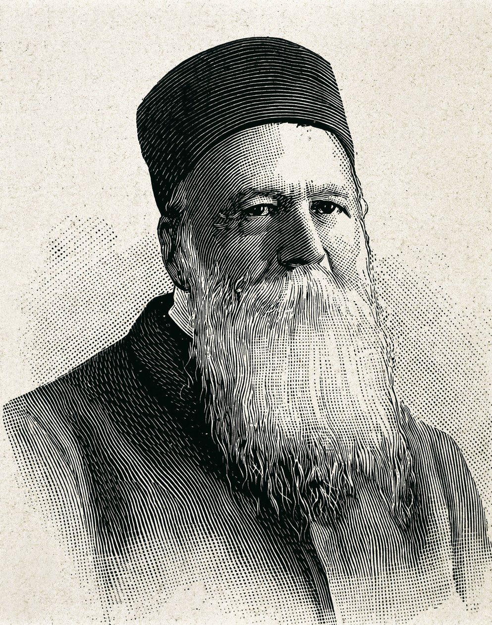 Henri Dunant. Fondateur de la Croix-Rouge (1863). Prix Nobel de la paix en 1901. Portrait. Gravure - Artist Unknown
