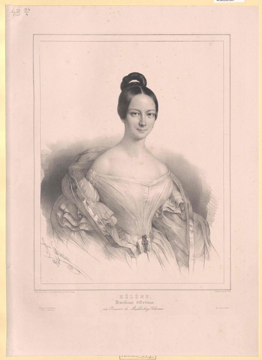 Duchesse de Mecklembourg-Schwerin Helen - Artist Unknown