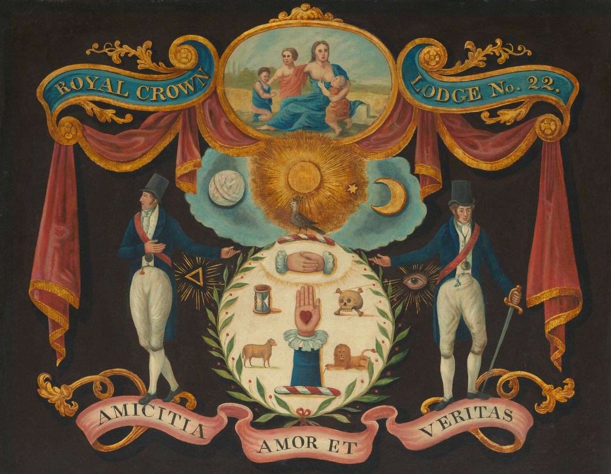 Emblèmes de la Royal Crown Lodge No. 22 - Artist Unknown
