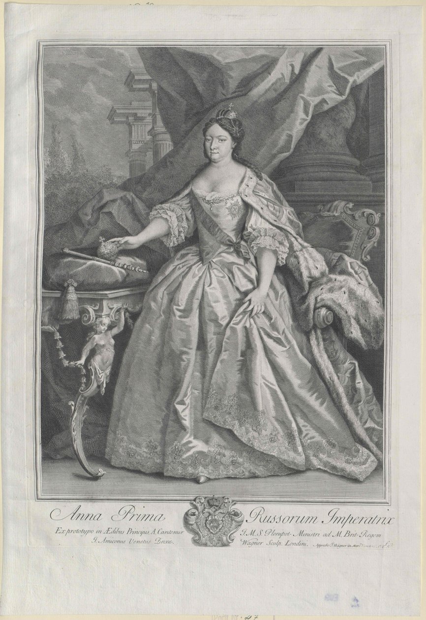 Impératrice de Russie Anna Ioannovna - Artist Unknown