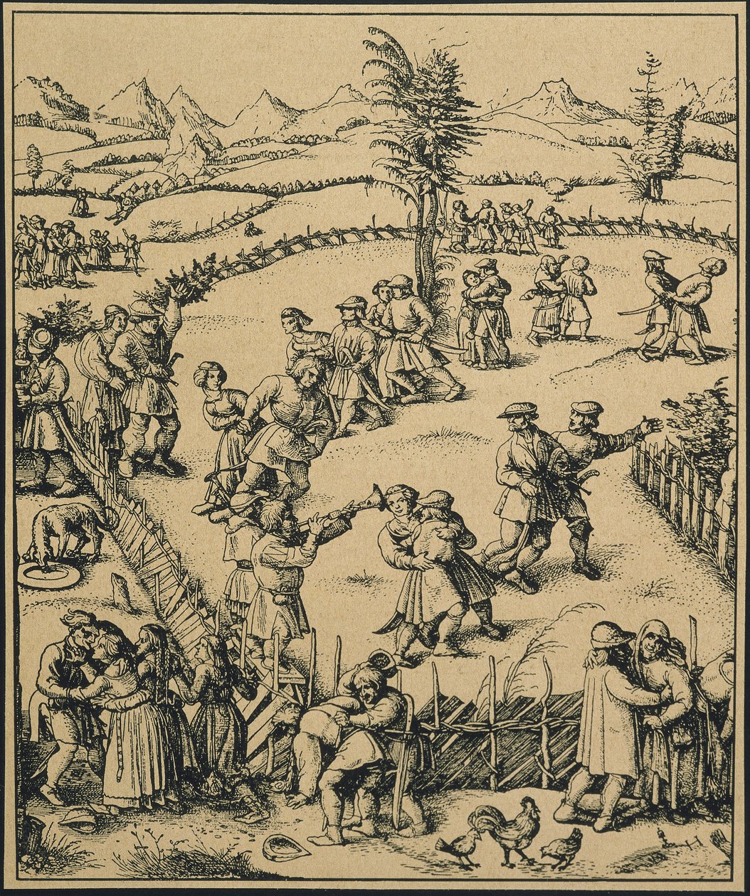 Fête des paysans dans une ferme allemande (