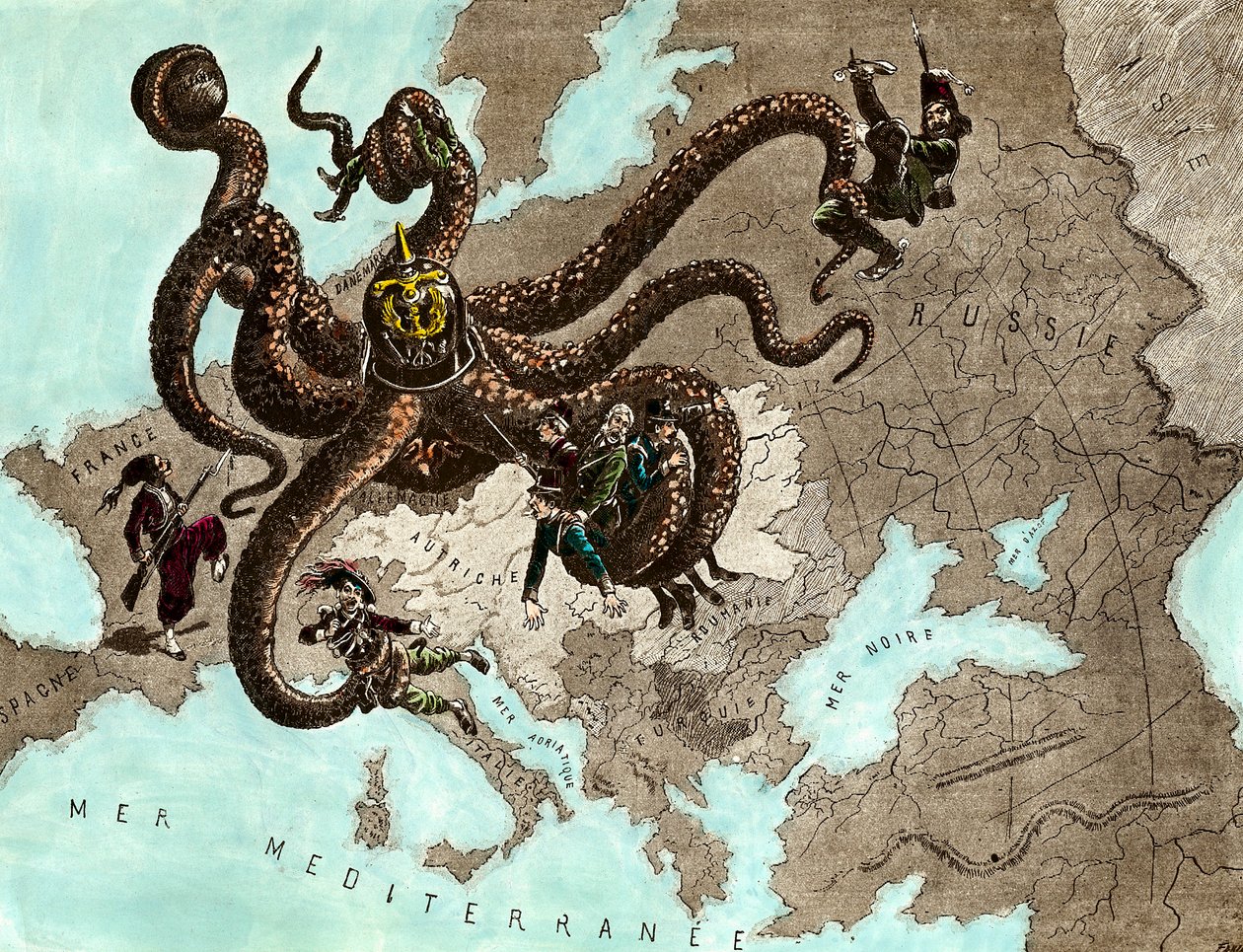 Première Guerre mondiale : la pieuvre allemande - Artist Unknown