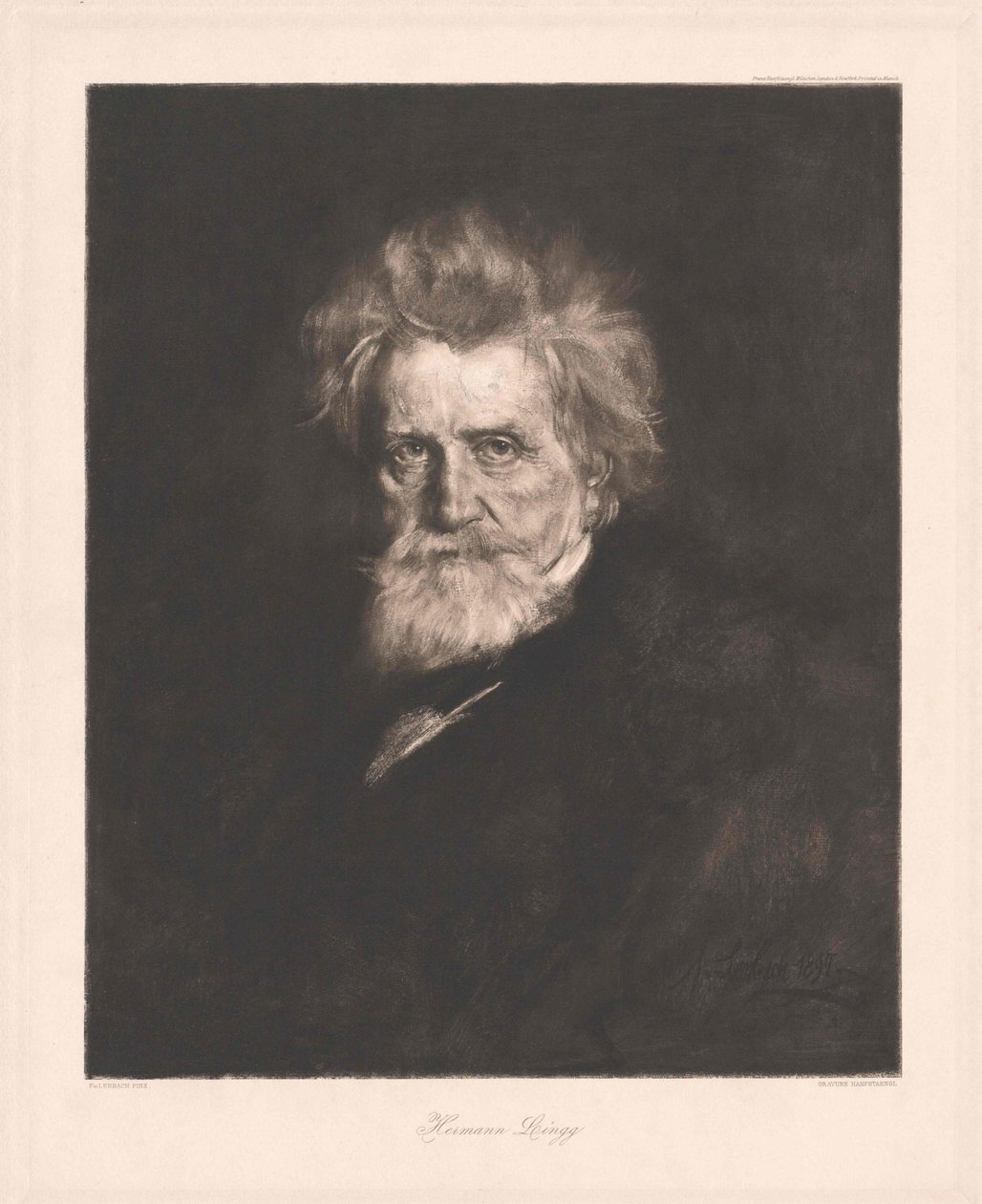 Hermann von Lingg (imprimé) - Artist Unknown