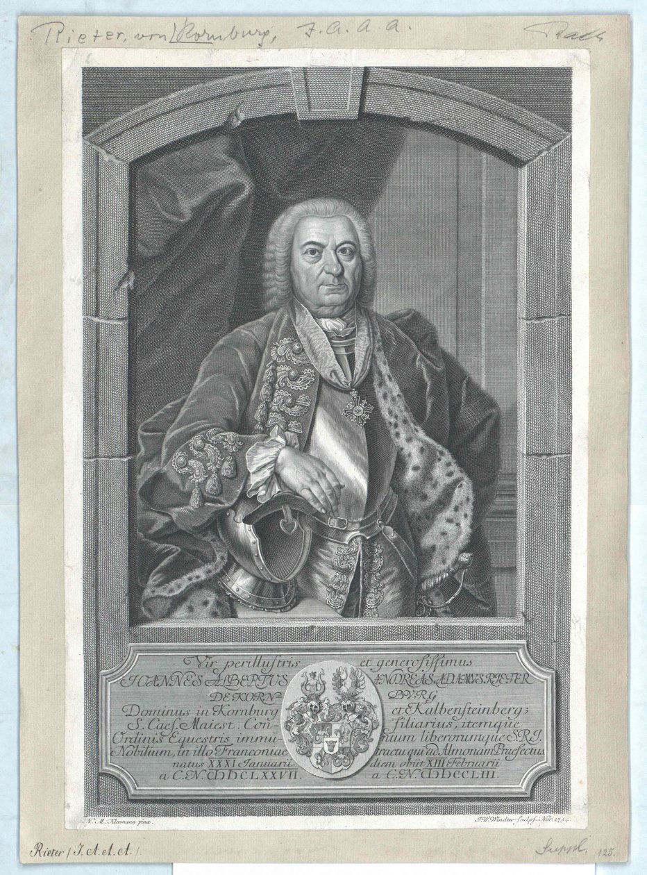 Johann Albrecht Andreas Adam Rieter de Kornburg et Kalbensteinberg - Artist Unknown