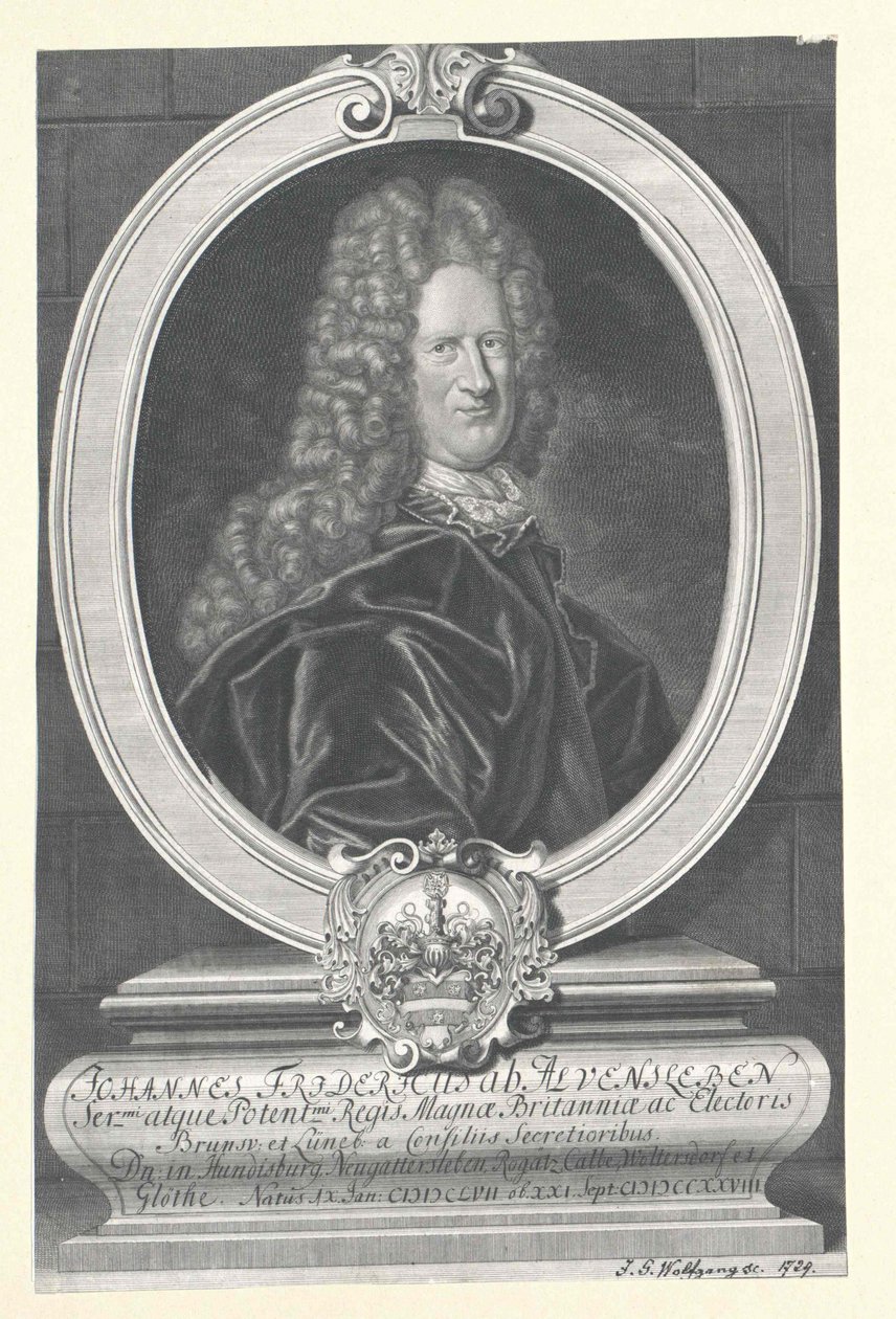 Johann Friedrich von Alvensleben (imprimé) - Artist Unknown