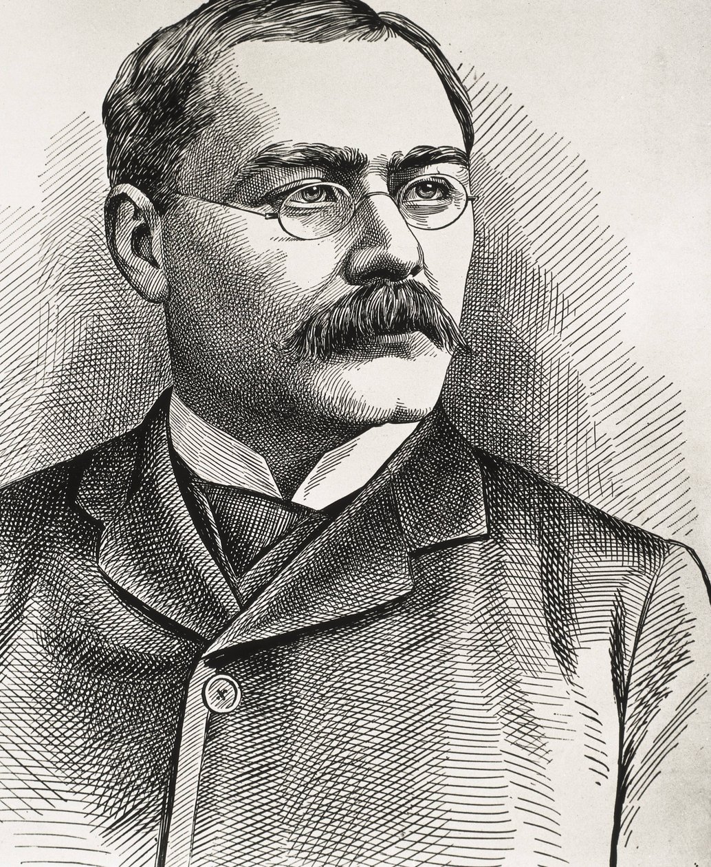 KIPLING, Rudyard (1865-1936). Écrivain britannique, né en Inde. Prix Nobel de littérature 1907. Portrait de Kipling. Gravure. - Artist Unknown