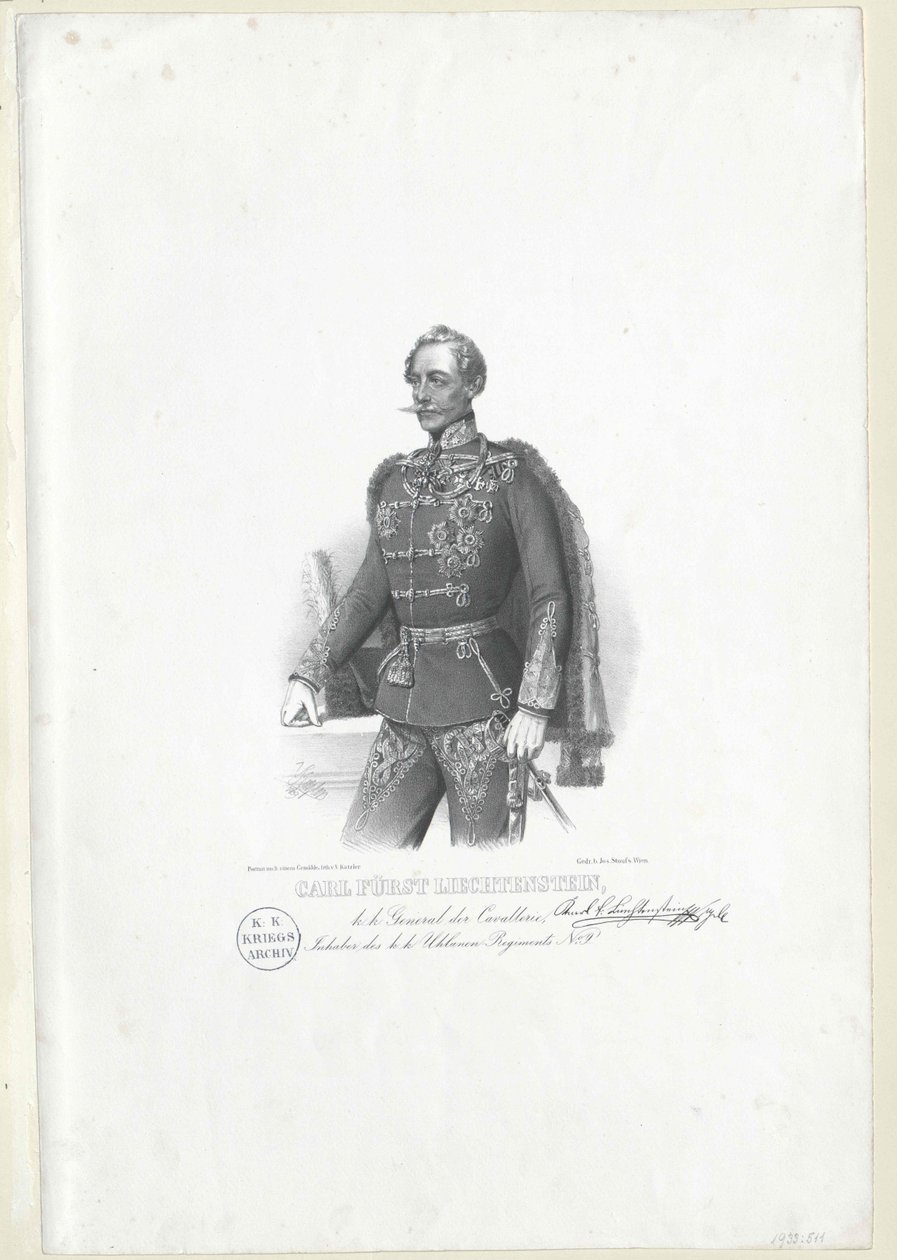 Karl Prince du Liechtenstein - Artist Unknown
