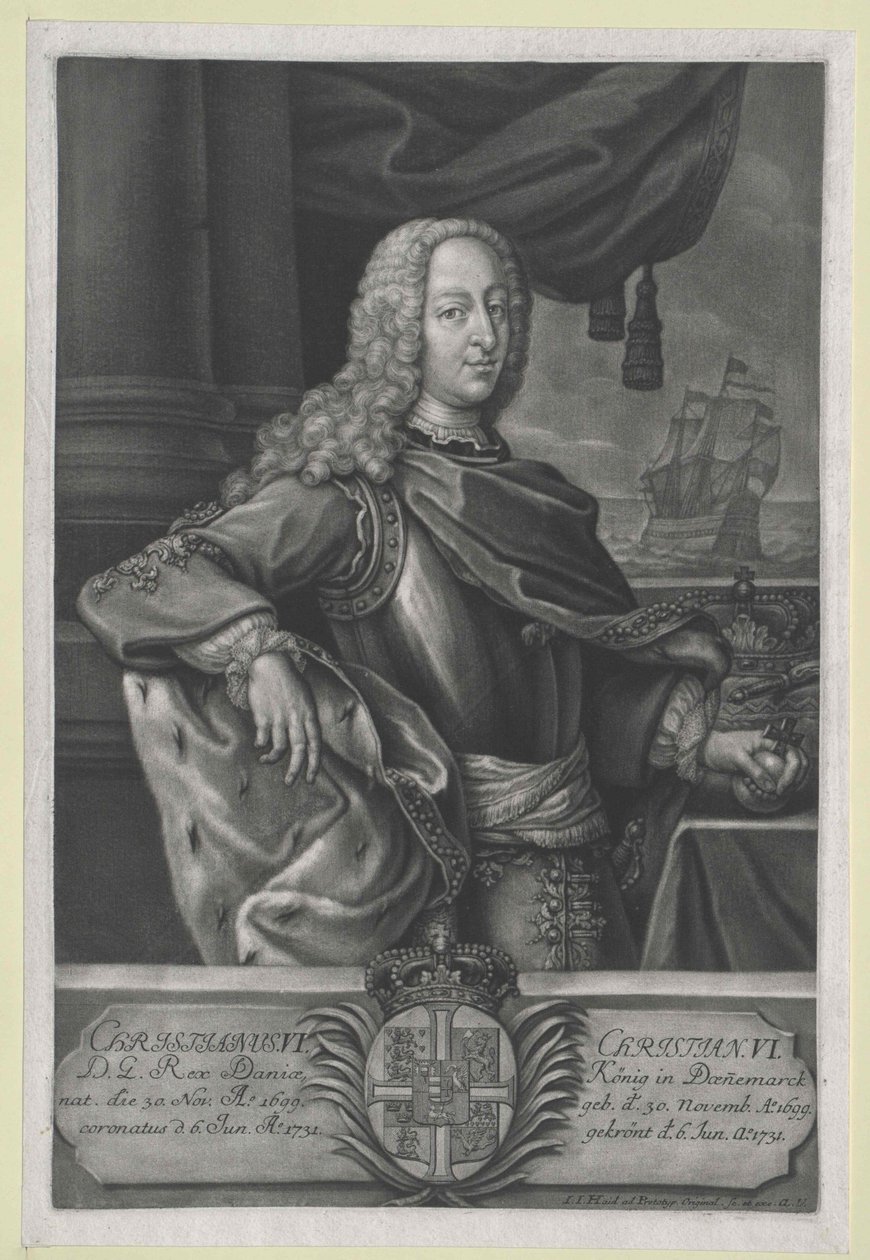 Roi du Danemark Christian VI - Artist Unknown