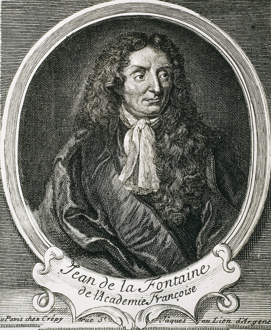 LA FONTAINE, Jean de (1621-1695). Écrivain anglais. Gravure - Artist Unknown