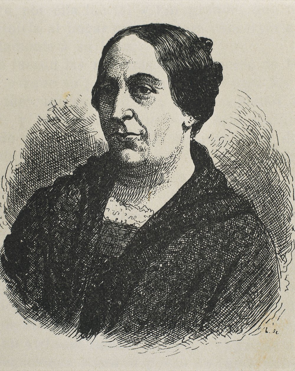 MARIN DEL SOLAR, Mercedes (1804-1866). Écrivain du Chili. Gravure. - Artist Unknown