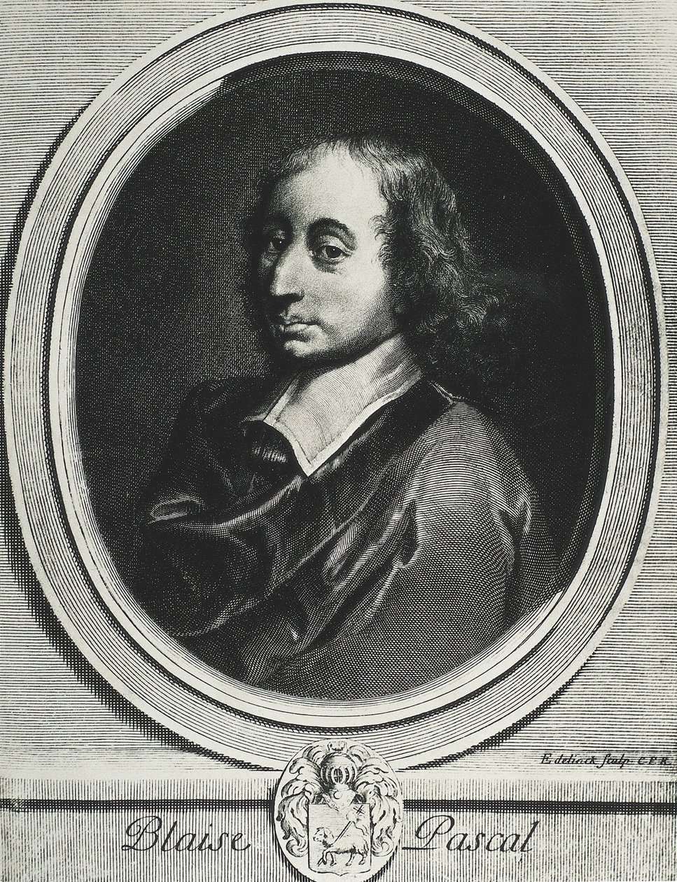 PASCAL, Blaise (1623-1662). Mathématicien, physicien et philosophe français. Gravure - Artist Unknown