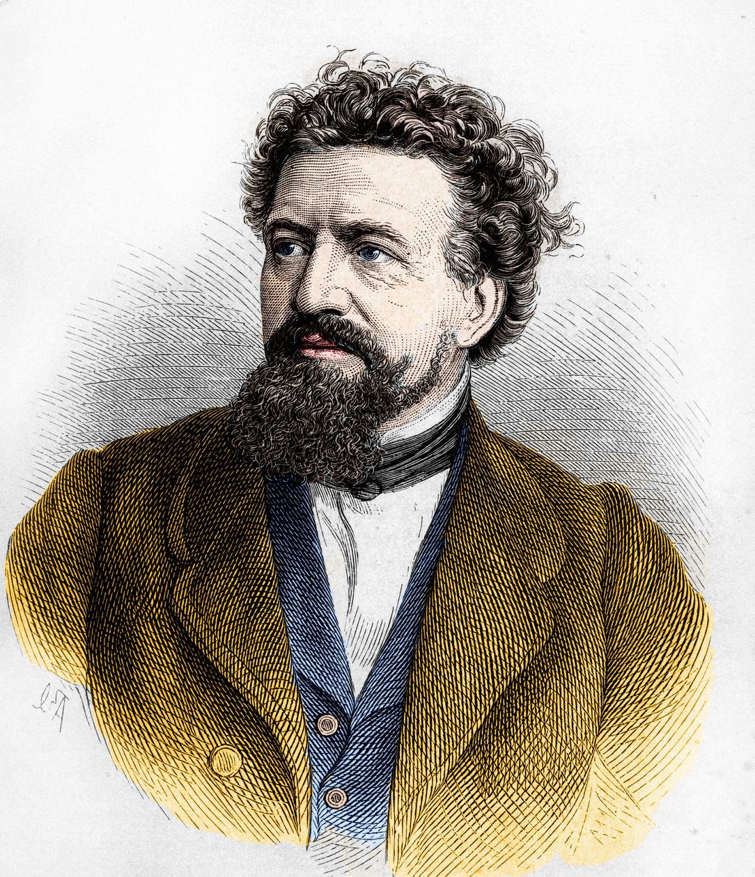 Portrait de Hermann von Lingg . - Artist Unknown