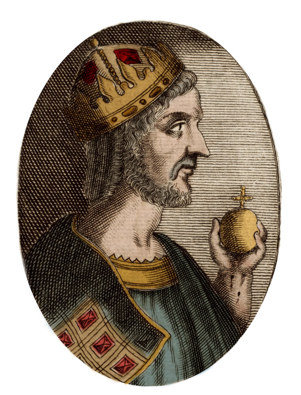 Portrait de Justinien Ier - Portrait de Justinien Ier (Le Grand) (Flavius Petrus Sabbatius Justinianus) (482-565), empereur romain d