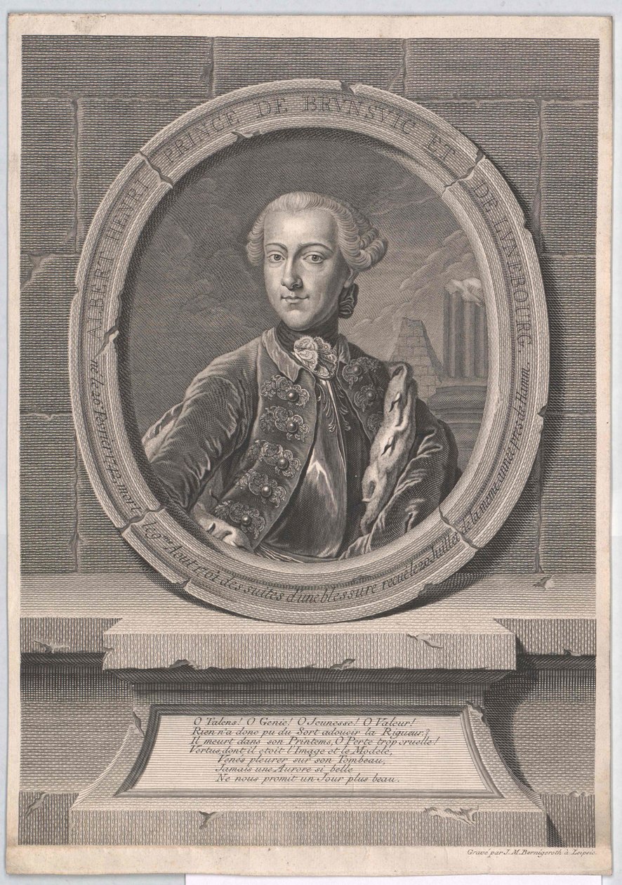Prince of Brunswick-Wolfenbuettel Albrecht Henry - Artist Unknown