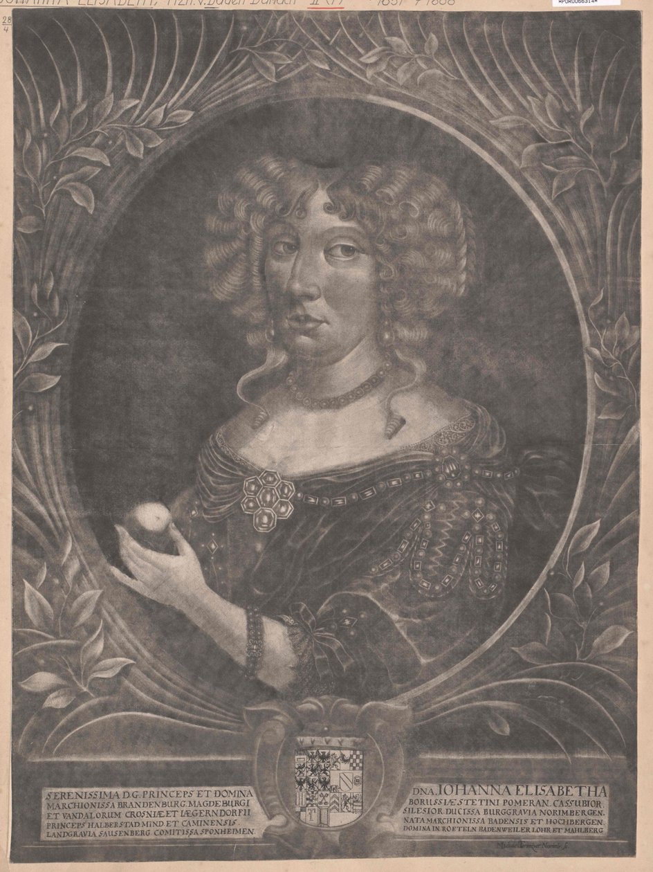 Princesse de Baden-Durlach Johanna Elisabeth - Artist Unknown
