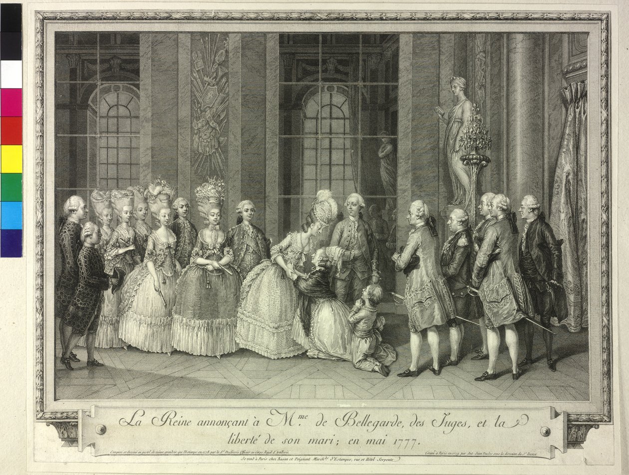 La reine Marie-Antoinette annonce à Madame de Bellegarde en 1777 la libération de son époux - Artist Unknown