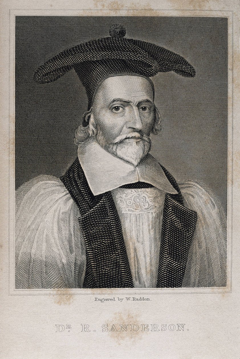 SANDERSON, Robert (1587-1663). Théologien et casuiste anglais. Gravure. - Artist Unknown